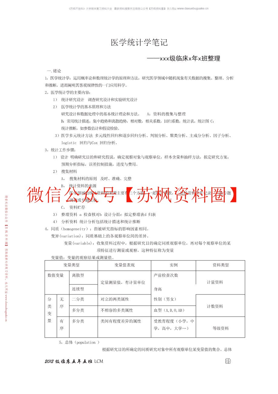 医药统计学